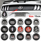 15CM Car Emblem Trunk Round Badge Sticker GT logo For Ford Mustang 5.0 ROUSH SHELBY GT 500 Cobra LAGUNA Tail Box Cobra Shape