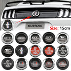 15CM Car Emblem Trunk Round Badge Sticker GT logo For Ford Mustang 5.0 ROUSH SHELBY GT 500 Cobra LAGUNA Tail Box Cobra Shape