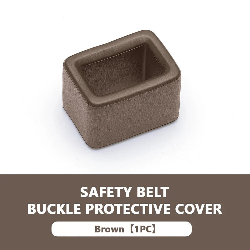 SEAMETAL Car Seat Belt Buckle Cover Anti Scratch Seatbelt Button Protector Seat Belt Protection Cover Car Interior Accessories