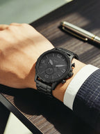 FOSSIL Men's Watch Original JR1401 Black Stainless Steel Chronograph Luxury Sport Quartz Wristwatch Relogio Masculino Reloj Homb