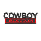 COWBOY EDITION COOL Car 3D Metal Front Hood Grille Emblem Badge Decal Sticker Auto Pickup Tail Trunk Body Styling Accessories