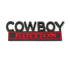 COWBOY EDITION COOL Car 3D Metal Front Hood Grille Emblem Badge Decal Sticker Auto Pickup Tail Trunk Body Styling Accessories