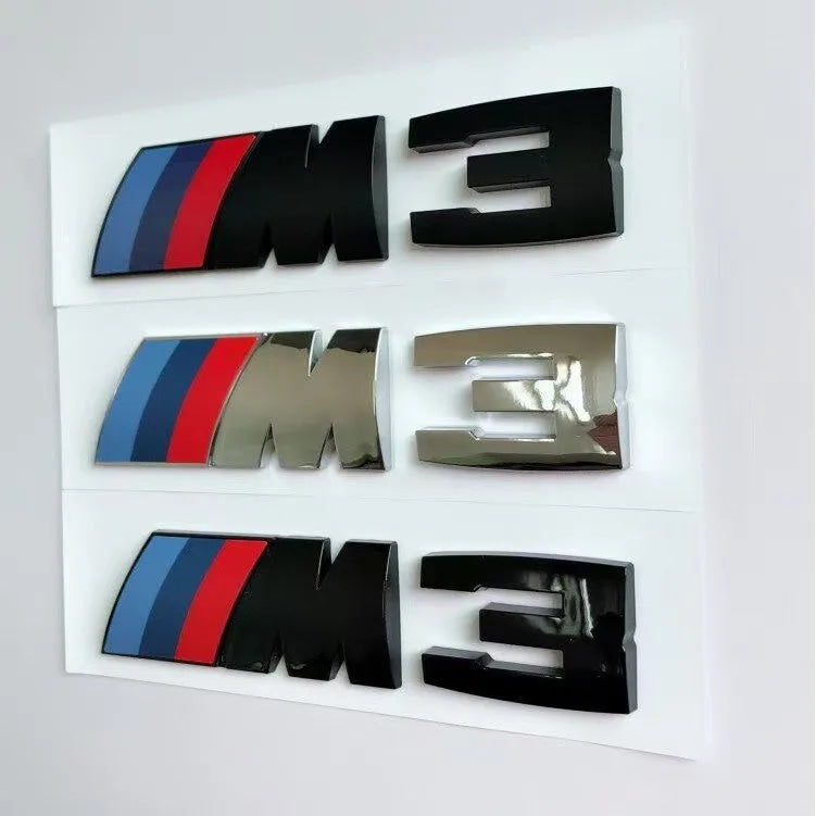 Suitable For BMW Group M3 Emblem Standard Trunk Tail Standard ABS Logo Sticker For BMW E30 E46 E36 E90/E92/E93 F80 GTS CRT CSL