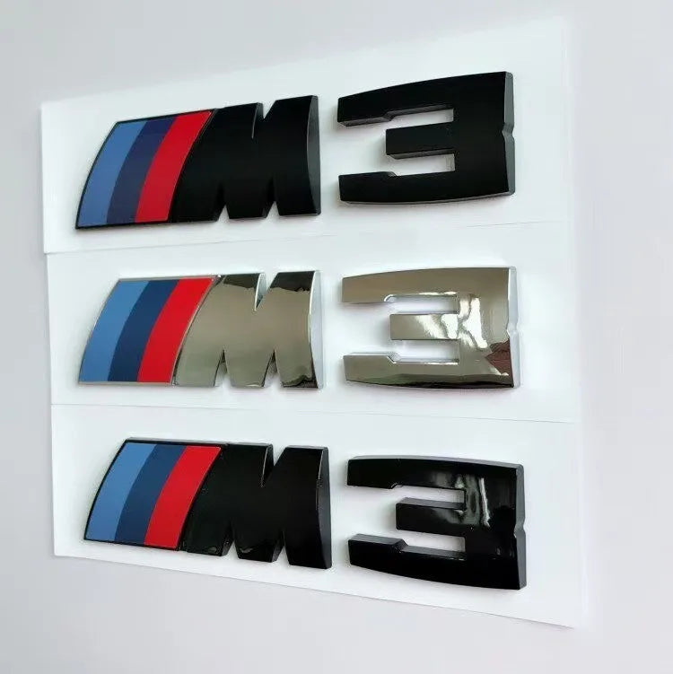 Suitable For BMW Group M3 Emblem Standard Trunk Tail Standard ABS Logo Sticker For BMW E30 E46 E36 E90/E92/E93 F80 GTS CRT CSL