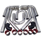 2 Inch Universal Turbo Intercooler Piping +Silicone Coupler + Clamp Kit Aluminum