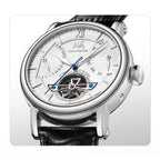 Shanghai Watch Skeletonized Flywheel Men's Mechanical Watch 42mm Automatic Watches Retrograde Calendar Sapphire Wristwatch S8924