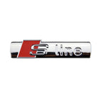 NEW Audi Sline Metal Logo Car Sticker Aluminum Emblem For Audi S Line Quattro A1 A3 A4 A5 A6 A7 A8 Q2 Q3 Q5 Q6 Q7 Q8 Accessories