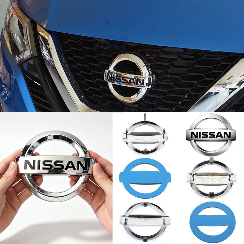 ABS Car Front Hood Badge Rear Trunk Sticker for Nissan Leaf Qashqai X-Trail Kicks Juke Patrol Maxima Murano Altima Teana Versa