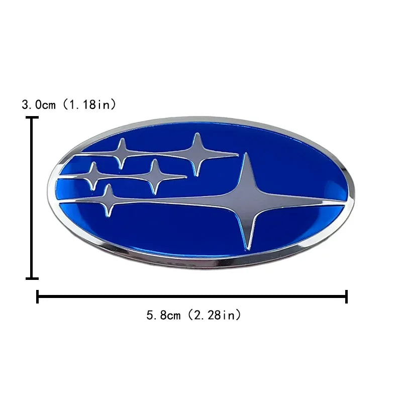 58x29mm Alloy Car Steering Wheel Logo Emblem Sticker Decals for Subaru FORESTER IMPREZA XV STI WRC WRX BRZ LEGACY OUTBACK LEVORG