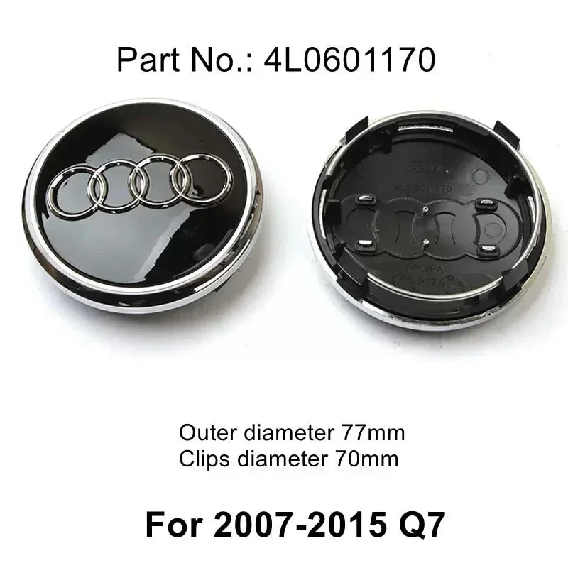 Audi 4pcs 60mm 61mm 68mm 69mm 123mm Car Styling Wheel Center Cap Hub Covers Badge for Audi A3 A4 A5 A6 A7 A8 S4 S6 Sticker