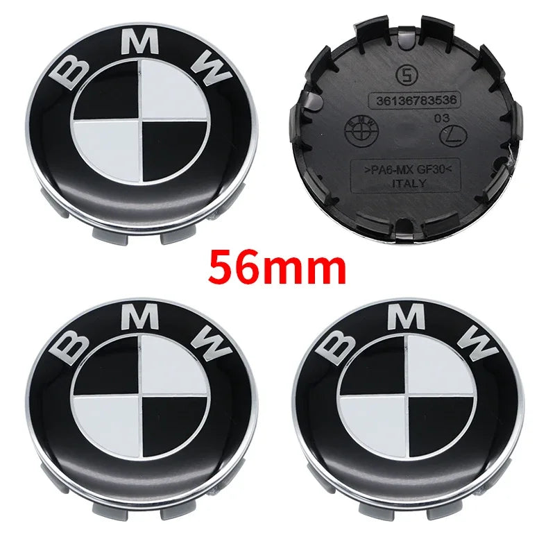 4Pcs 56mm 68mm Carbon Fiber Wheel Center Hub Caps 50th Anniversary Emblem for BMW M Power X5 E46 E90 F10 F30 G20