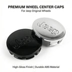 4Pcs/set Anti-Rust Snap-On Wheel Center Hub Caps Center Covers for Jeep Renegade Compass Wrangler JK Patriot Grand Cherokee SRT