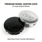 4Pcs 56mm Embossed Logo Rim Center Covers Wheel Center Hub Caps for Jeep Renegade Compass Wrangler JK Patriot Grand Cherokee SRT