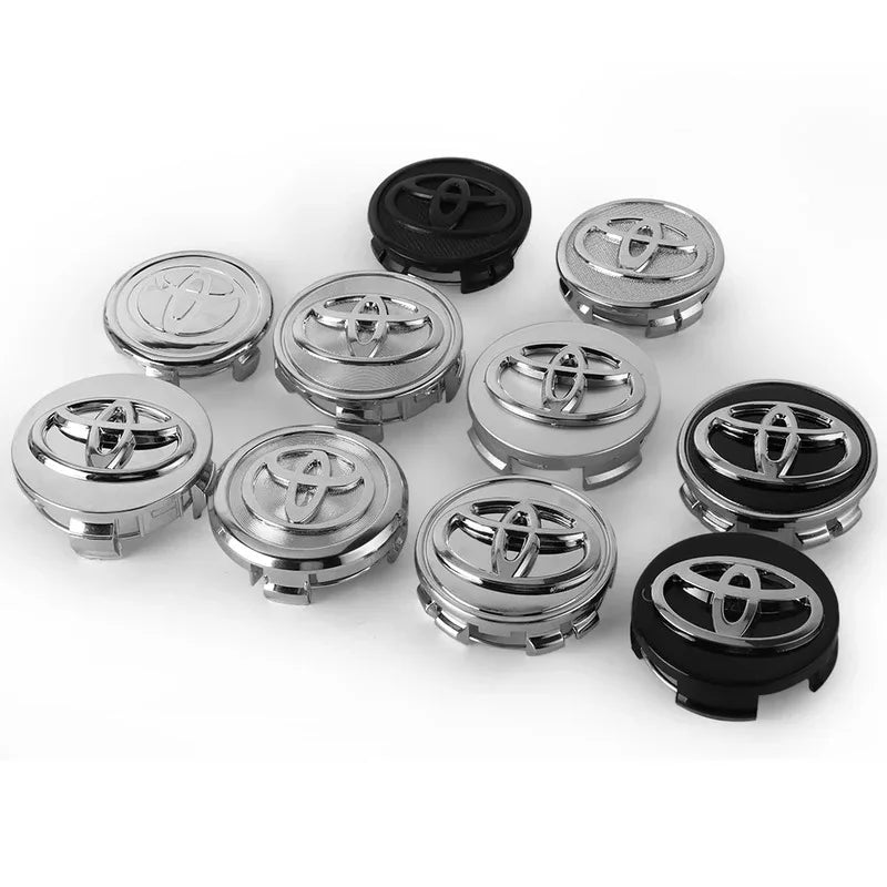 56/62mm Car Wheel Hub Center Caps 4PCS For Toyota Yaris Prius Rav4 Land Cruiser Highlander TRD Corolla C-HR Aygo Mod Parts