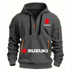 Suzuki Men's Hoodie Outdoor Motorcycle Riding Suit: Soft, Comfortable, Breathable, Stylish Autumn/Winter Style