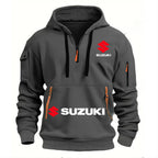 Suzuki Men's Hoodie Outdoor Motorcycle Riding Suit: Soft, Comfortable, Breathable, Stylish Autumn/Winter Style
