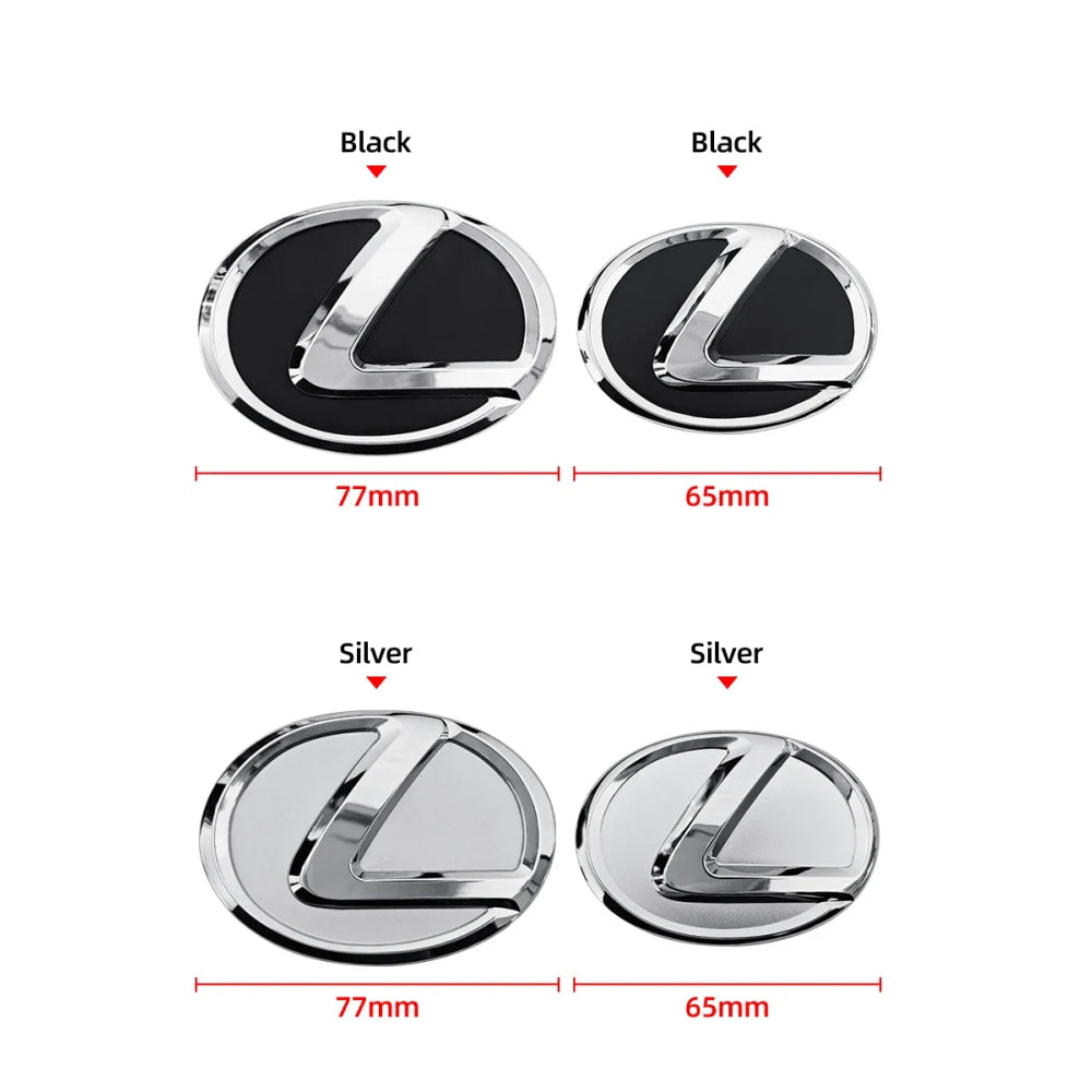 For Lexus ES240 ES250 IS250 LX460 RX270 RX300 RX350 65mm 77mm Metal Steering Wheel Emblem Logo Badge Sticker Decal Accessory