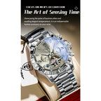 POEDAGAR Luxury Men Wristwatch Hollow Tourbillon Luminous Date Week Man Clock Automatic Mechanical Stainless Steel Men's Watches