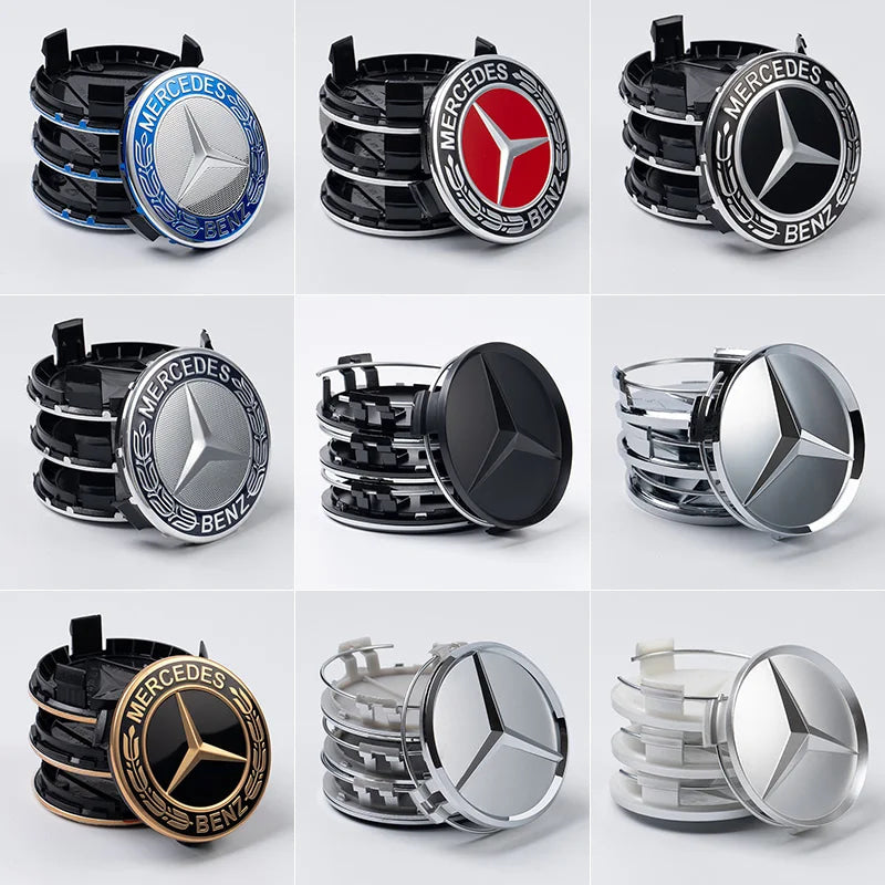 QQ 75MM Car Styling Wheel Center Covers Hub Caps Replacement  Mercedes Benz W211 W203 W204 W210 W124 AMG W202 CLA W212 W220 W205