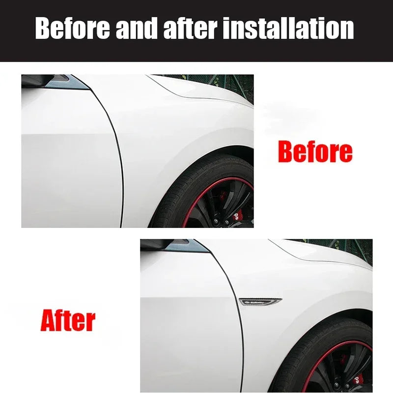 2PCS Car Body Fender Side Emblem Sticker For Subaru XV WRX BRZ FORESTER IMPREZA LEGACY OUTBACK STI Rear Trunk Badge Decoration