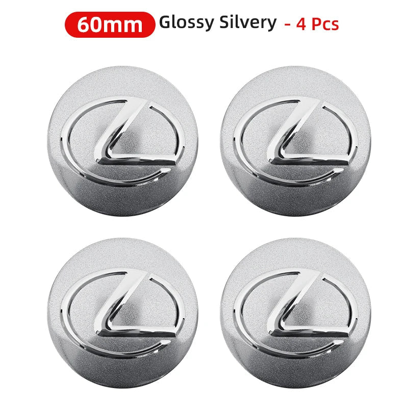 56mm 60mm 65mm Car Wheel Center Emblem Hub Caps Stickers For Lexus RX300 IS200 IS250 ES350 Ct200h UX250h NX300h RX350 ES300h LBX