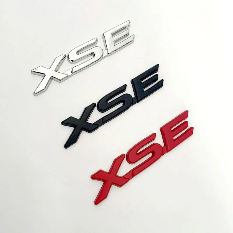 3D Metal SE XSE Logo Rear Trunk Emblem Badge Decals Sticker For Toyota Camry Sienna Highlander Corolla Car Styling Accessories