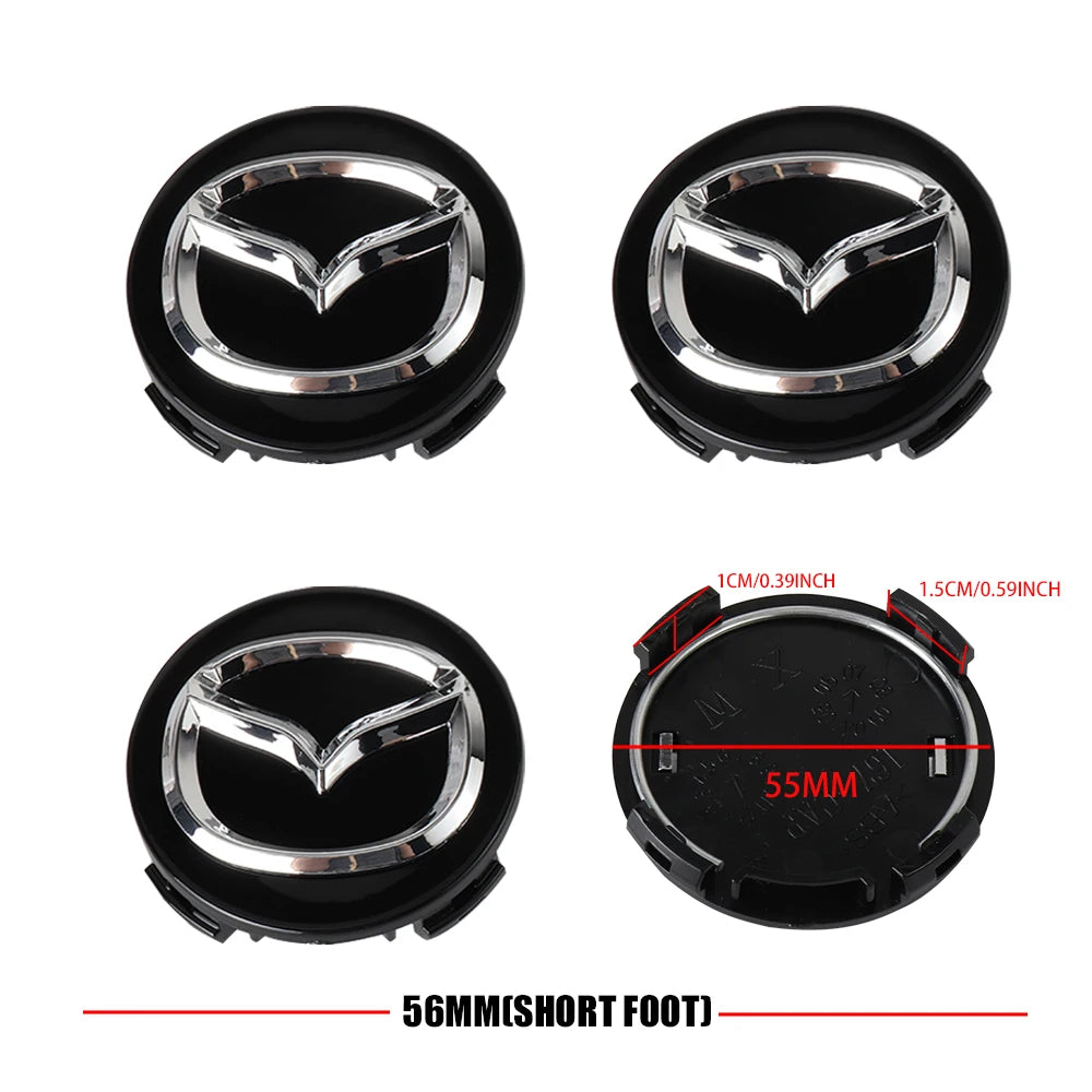 4PCS 56mm Wheel Center Cap Logo Hubcap Emblem Badge Accessories For Mazda skyactiv Axela Atenza M6 M3 Speed Ms CX-3 CX-5 CX7 CX9