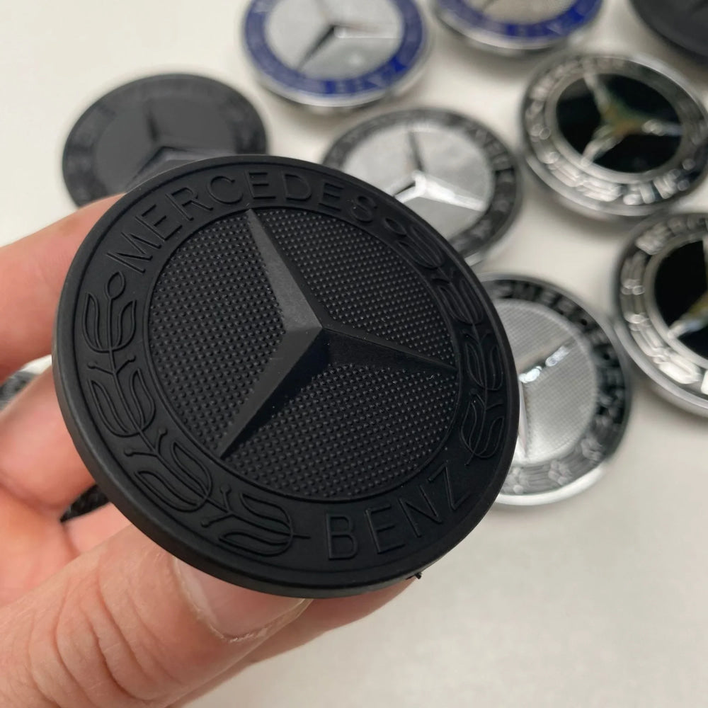1PC 56mm Car Hood Emblem Badge Bonnet Emblem Cover For Mercedes Benz Brabus AMG W124 W163 W202 W203 W204 W210 W211 W205 Sticker