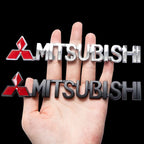 For Mitsubishi Outlander Eclipse Pajero Lancer EVO ASX Triton Attrage Ralliart Delica Car Metal Logo Badge Emblem Sticker