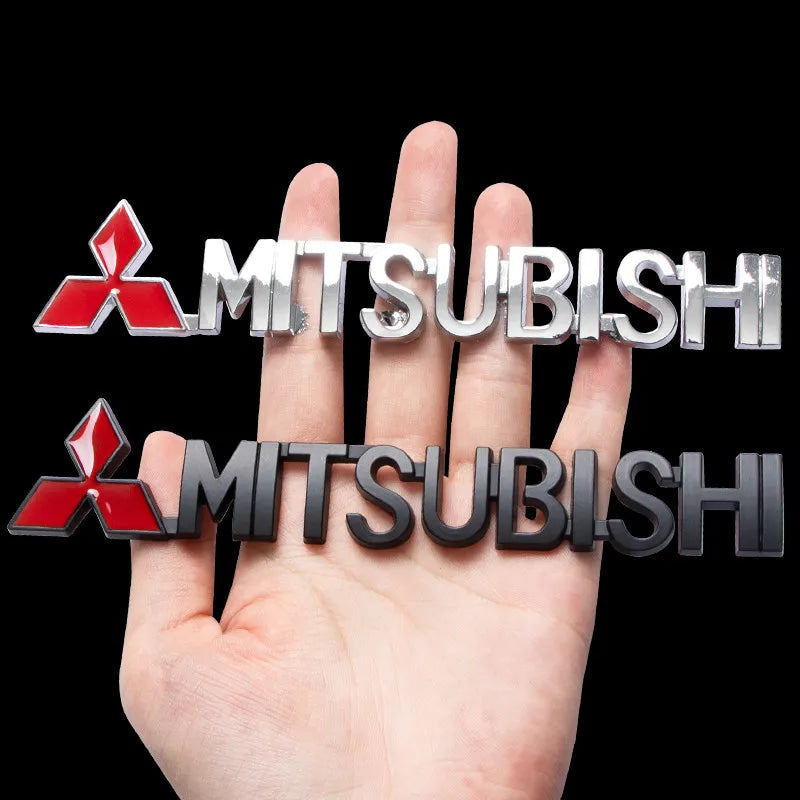 For Mitsubishi Outlander Eclipse Pajero Lancer EVO ASX Triton Attrage Ralliart Delica Car Metal Logo Badge Emblem Sticker