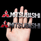 For Mitsubishi Outlander Eclipse Pajero Lancer EVO ASX Triton Attrage Ralliart Delica Car Metal Logo Badge Emblem Sticker