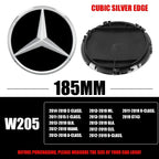 3D 185MM 205MM Front Grille Star Logo Emblem Badge Auto Accessories for Mercedes-Benz Amg C/B/E Class W205 W253 W213 GLC GLE