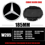 3D 185MM 205MM Front Grille Star Logo Emblem Badge Auto Accessories for Mercedes-Benz Amg C/B/E Class W205 W253 W213 GLC GLE