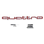 1Pc Audi Quattro Front Grille Emblem 3D ABS Car Emblem Sticks For A3 A4 A5 A6 A6L A8 Q3 Q5 Q7 S3 S4 S5 RS3 RS4 RS6 Accessories