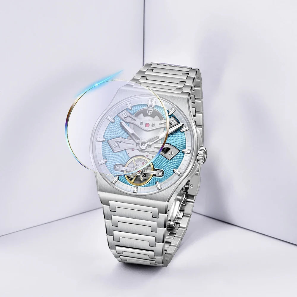 PAGANI DESIGN New 42MM Hollow Tourbillon Luxury Men Mechanical Watch Sapphire Glass Automatic Watches For Men Relojes hombres