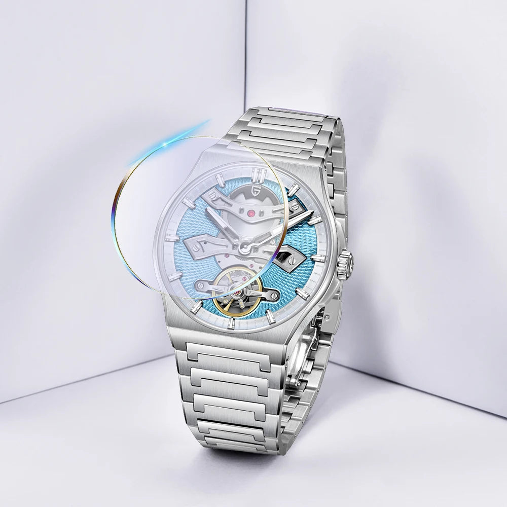 PAGANI DESIGN New 42MM Hollow Tourbillon Luxury Men Mechanical Watch Sapphire Glass Automatic Watches For Men Relojes hombres