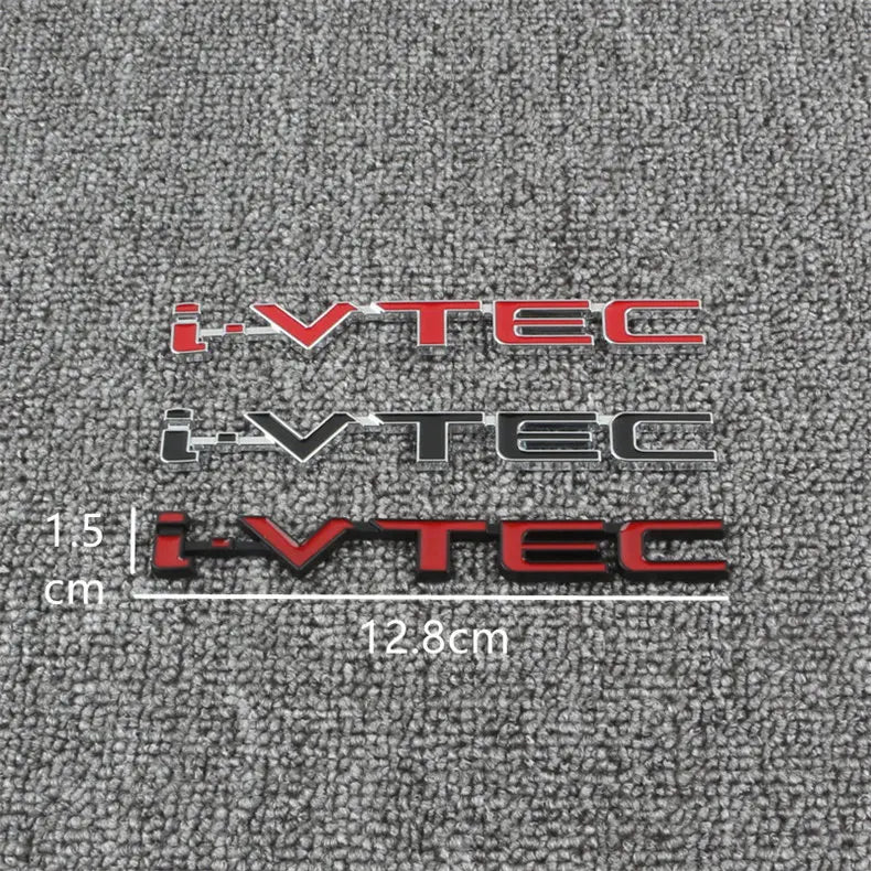 Car Emblem Decals VTEC IVTEC Metal Badge Sticker Accessories For Civic cb400 i-VTEC vfr800 cb750 Accord Odyssey CRV Pilot FIT