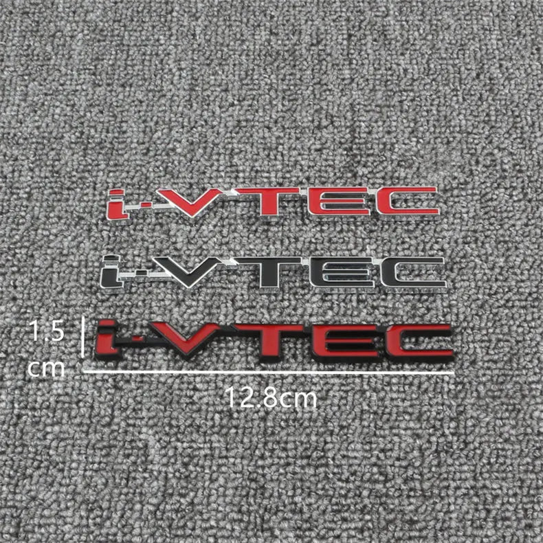 Car Emblem Decals VTEC IVTEC Metal Badge Sticker Accessories For Civic cb400 i-VTEC vfr800 cb750 Accord Odyssey CRV Pilot FIT