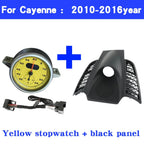 Car Stopwatch Panel Cover For Porsche Cayenne 958 chrono watch Interior Center Dashboard Clock Compass Modification Accessories