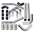 2 Inch Universal Turbo Intercooler Piping +Silicone Coupler + Clamp Kit Aluminum