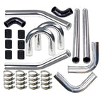 2 Inch Universal Turbo Intercooler Piping +Silicone Coupler + Clamp Kit Aluminum
