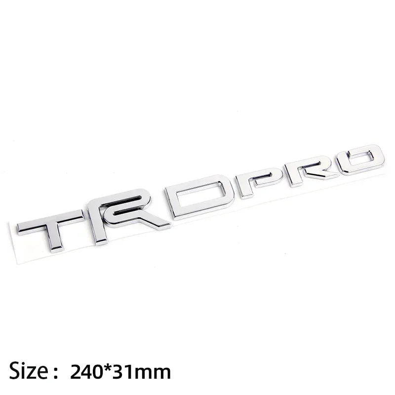 3D Trd Pro Bro Badge Emblem Car Stickers For Toyota Tundra Car Label Rear Trunk Decal Auto rear tail logo body sticker