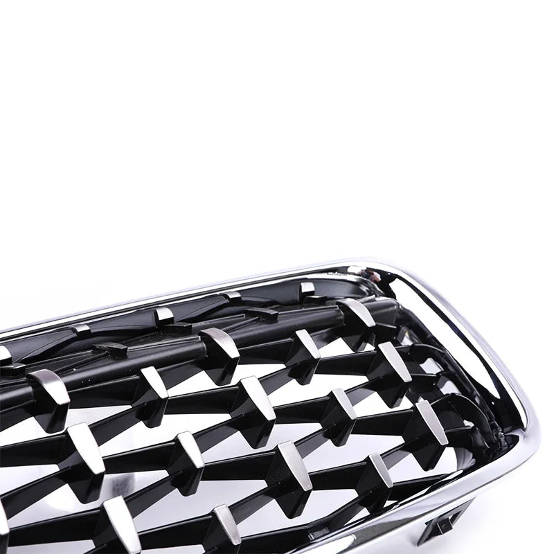 Kidney Front Racing Grille Chrome Black Silver Points Diamond Style Grill For BMW 3 Series F30 F31 2012-2019 320i 328i 330i 340i