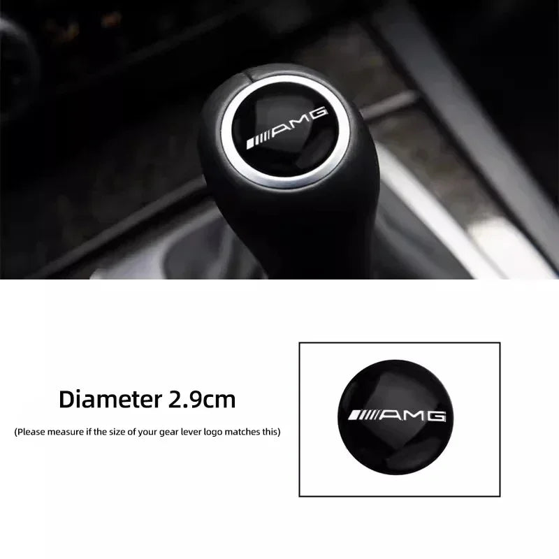 Gearbox Control Lever Sticker Shift Handle Decals Accessories For Car Mercedes Benz AMG W204 W205 W203 W211 W212 W213 W201 W210