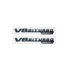 Universal V8 BITURBO 4MATIC+ Car Fender Emblem Badge for Mercedes Benz W220 W201 W222 W204 W176 W124 W212 W213 W177 - Vehicle Ac