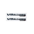 Universal V8 BITURBO 4MATIC+ Car Fender Emblem Badge for Mercedes Benz W220 W201 W222 W204 W176 W124 W212 W213 W177 - Vehicle Ac