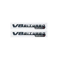Universal V8 BITURBO 4MATIC+ Car Fender Emblem Badge for Mercedes Benz W220 W201 W222 W204 W176 W124 W212 W213 W177 - Vehicle Ac