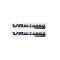 Universal V8 BITURBO 4MATIC+ Car Fender Emblem Badge for Mercedes Benz W220 W201 W222 W204 W176 W124 W212 W213 W177 - Vehicle Ac
