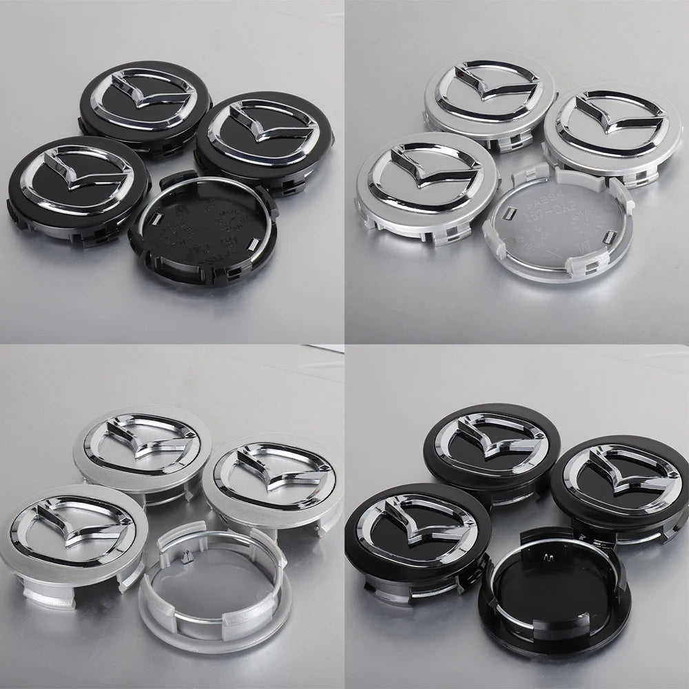 4pcs 56mm Car Wheel Center Hub Cap Badge Emblem Cover For Mazda 3 6 CX5 2 CX3 CX9 MX5 RX8 Axela Demio Atenza MS Auto Accessories