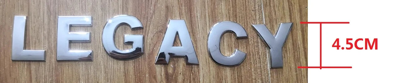 Car Letter Rear Trunk Decals Emblem Badge Sticker Front Engine Cover Sticker Decal Styling For Subaru LEGACY